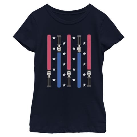 Girl's Star Wars Festive Lightsabers  Graphic T-Shirt