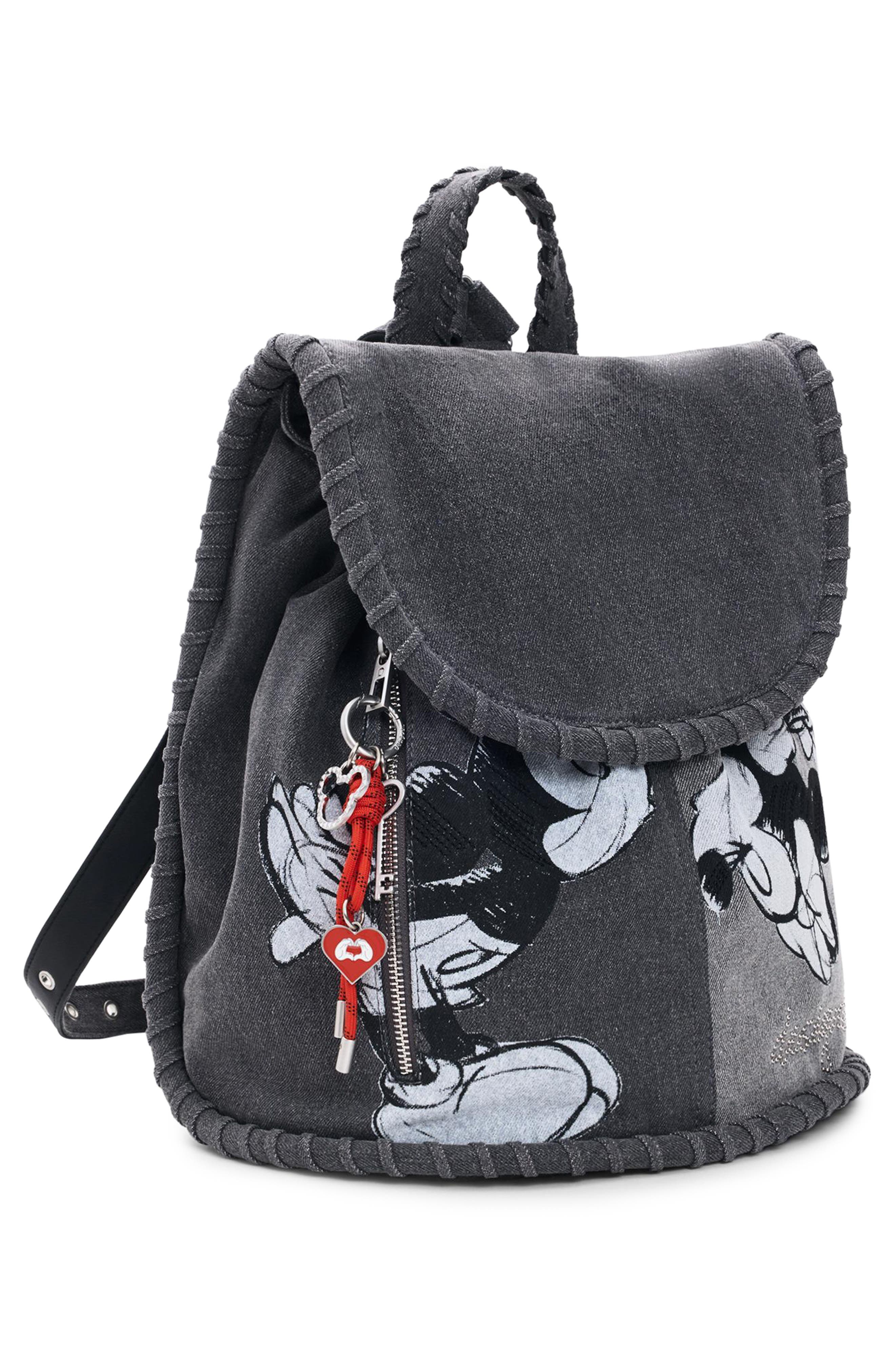 Desigual x Disney Mickey Mouse Medium Denim Backpack, Alternate, color, 