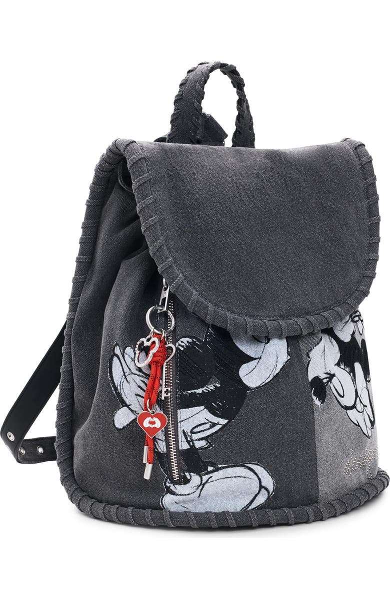 Desigual x Disney Mickey Mouse Medium Denim Backpack, Alternate, color,