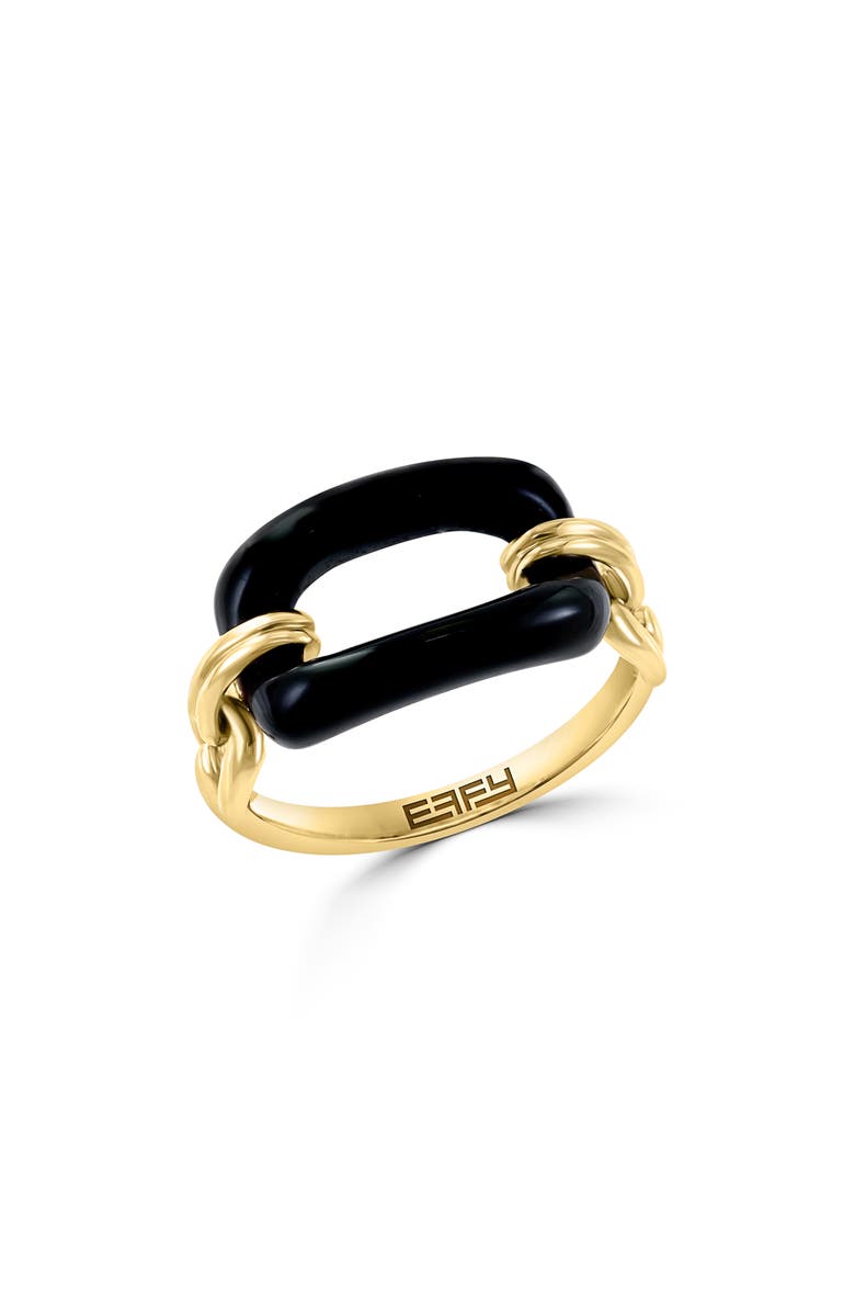 EFFY Onyx Link Ring, Main, color, Black