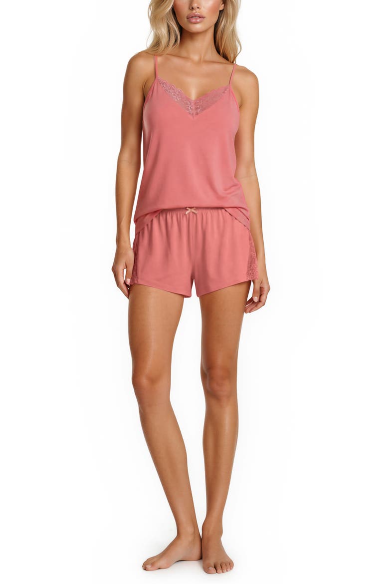 Stacy 4-Piece Pajama Set, Alternate, color, BRICK