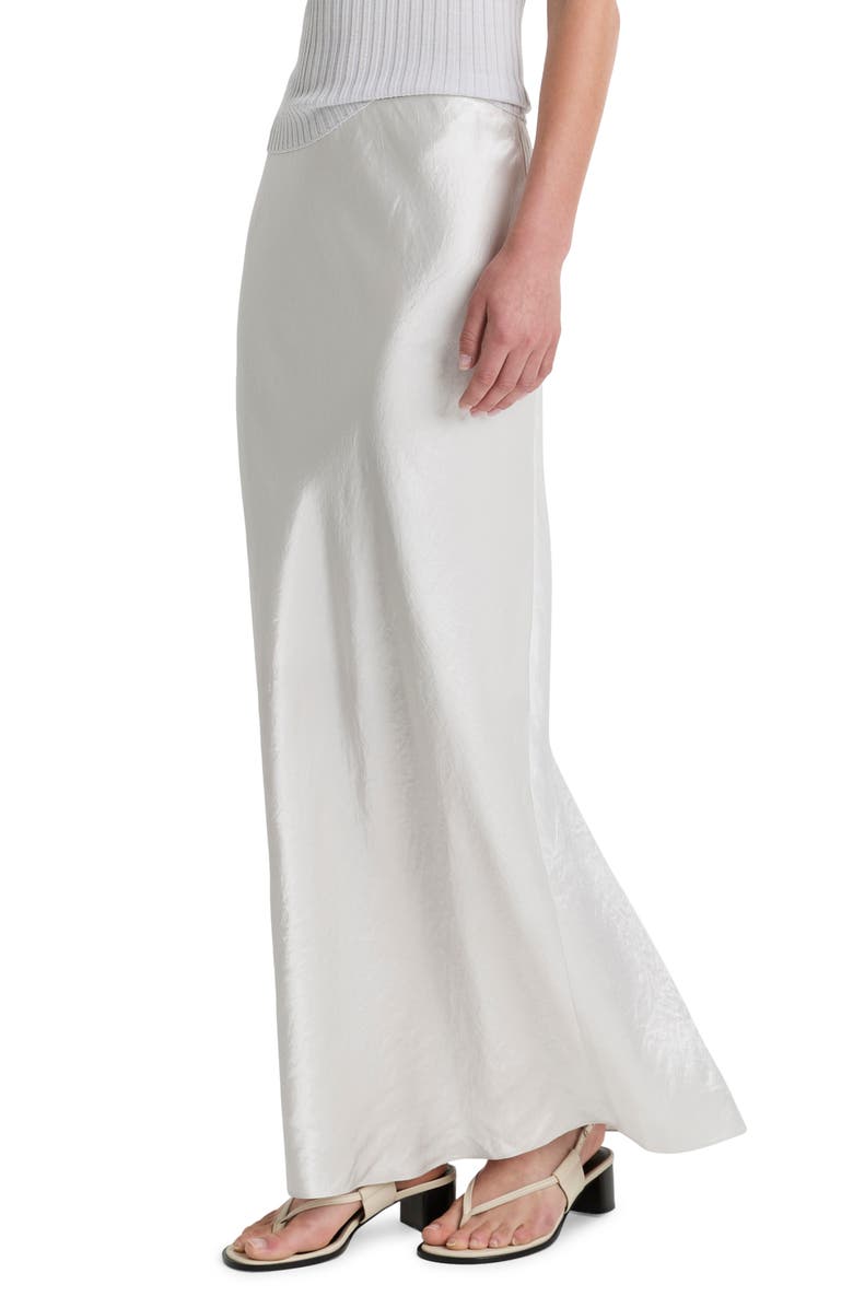Vince Crinkled Satin Maxi Skirt, Alternate, color, Salt Glass