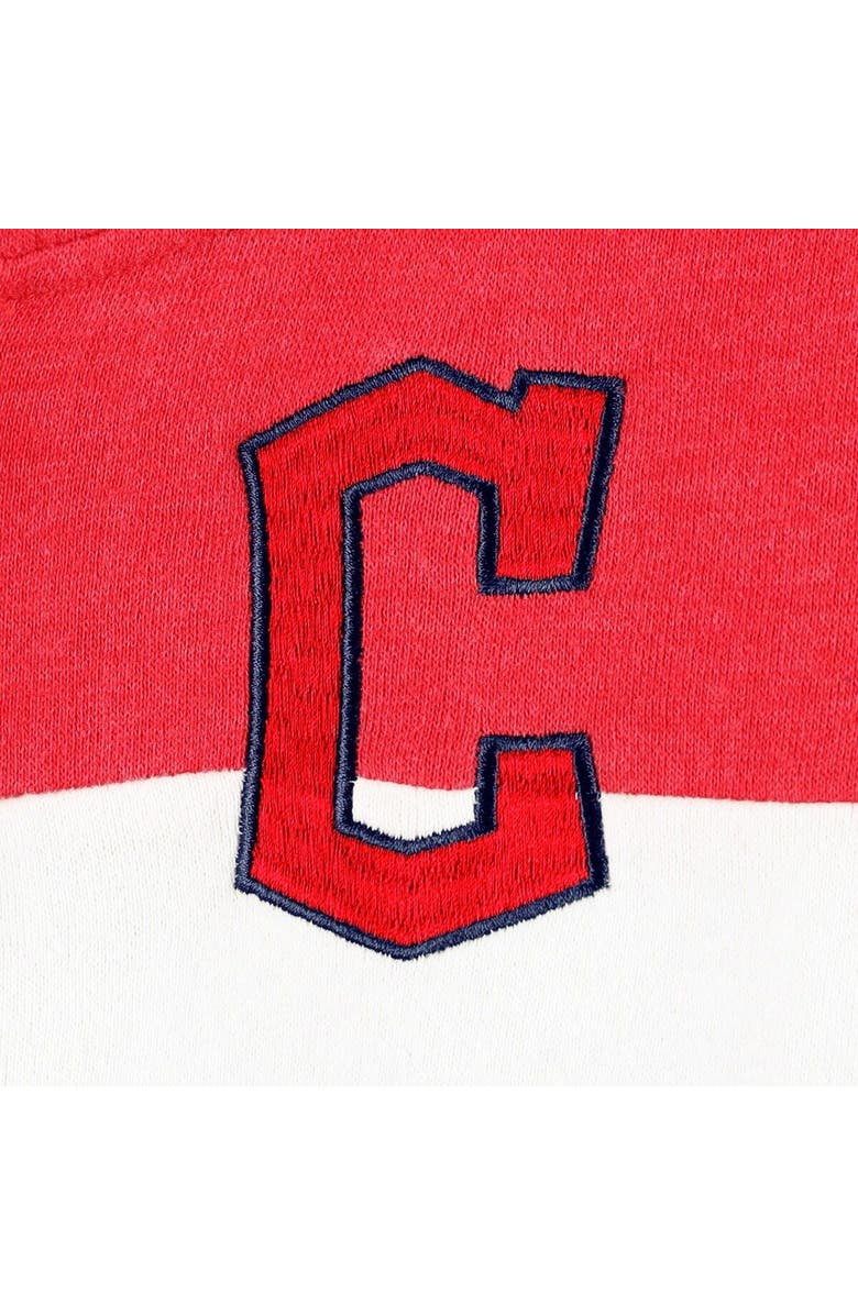 New Era Women's New Era Heather Navy Cleveland Guardians Colorblock Full-Zip Hoodie Jacket, Alternate, color, 