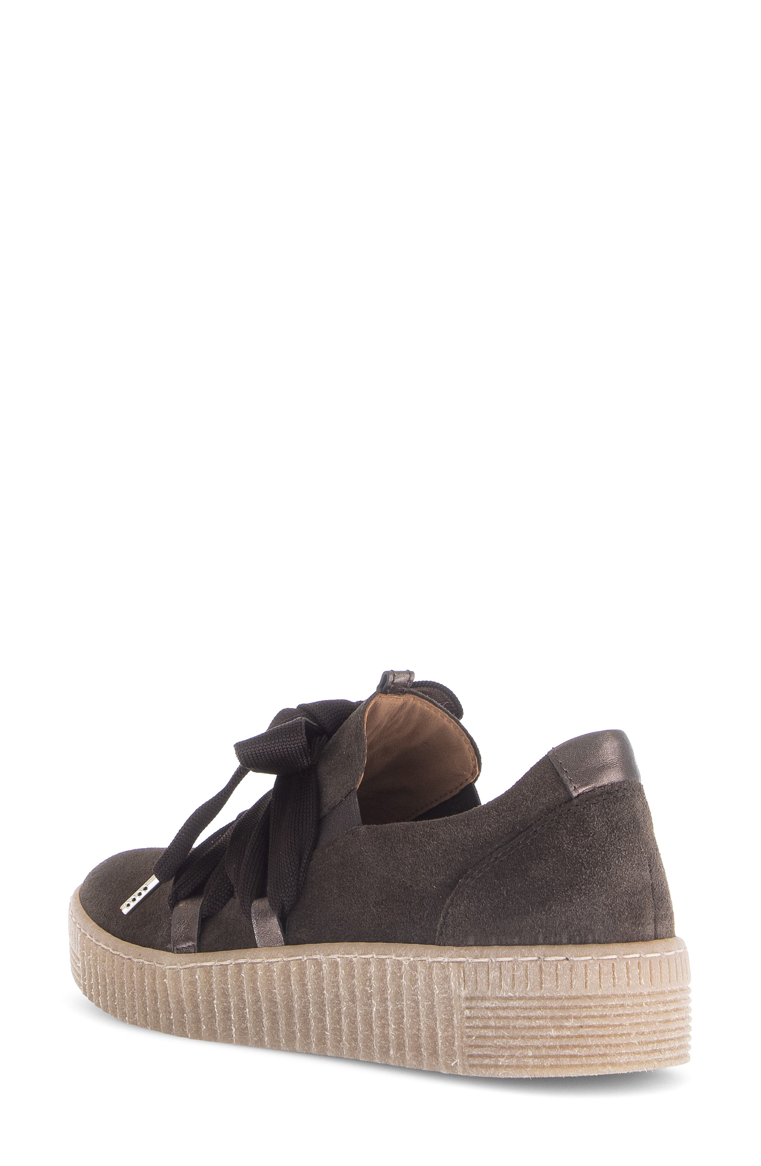 Gabor Bow Platform Sneaker, Alternate, color, English Brown