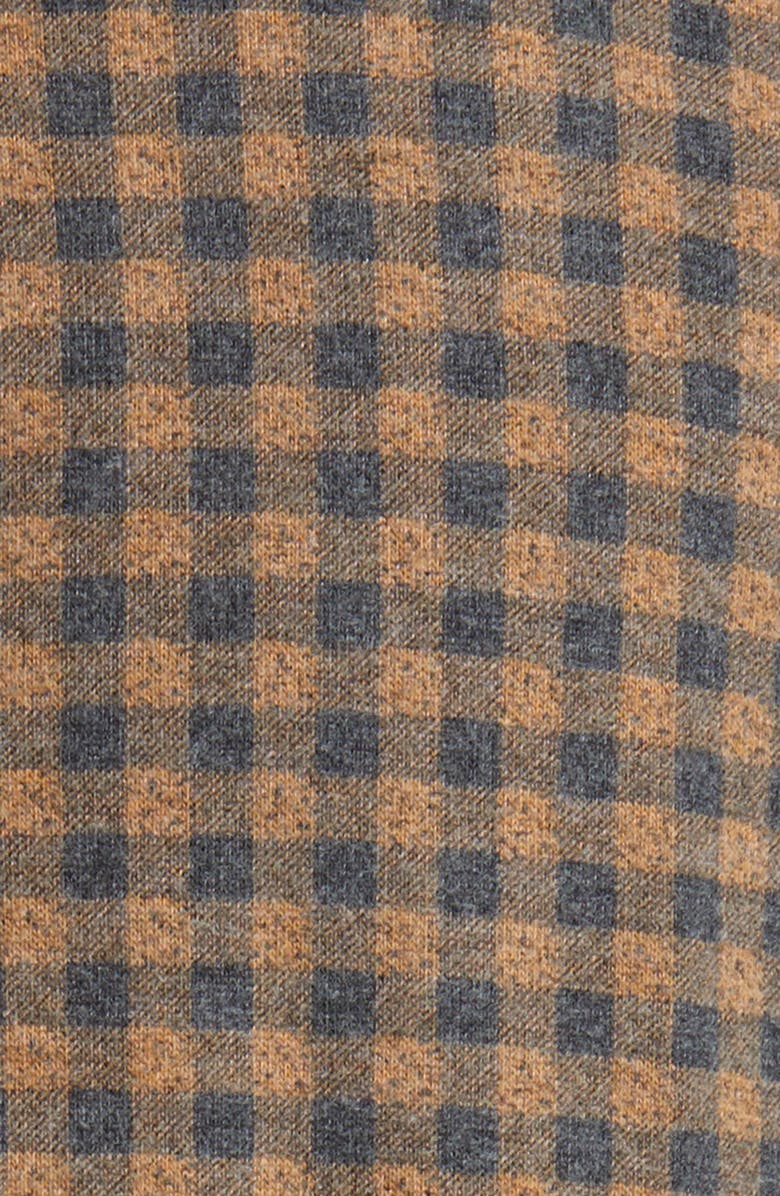 Stone Rose Gingham Check Wrinkle Resistant Tech Fleece Button-Up Shirt, Alternate, color, 