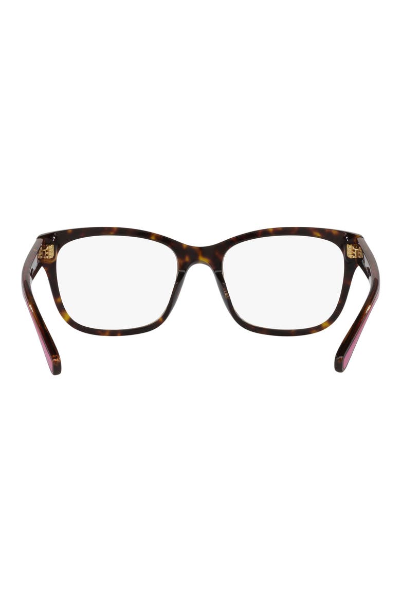53mm Square Optical Glasses, Alternate, color, DK TORT