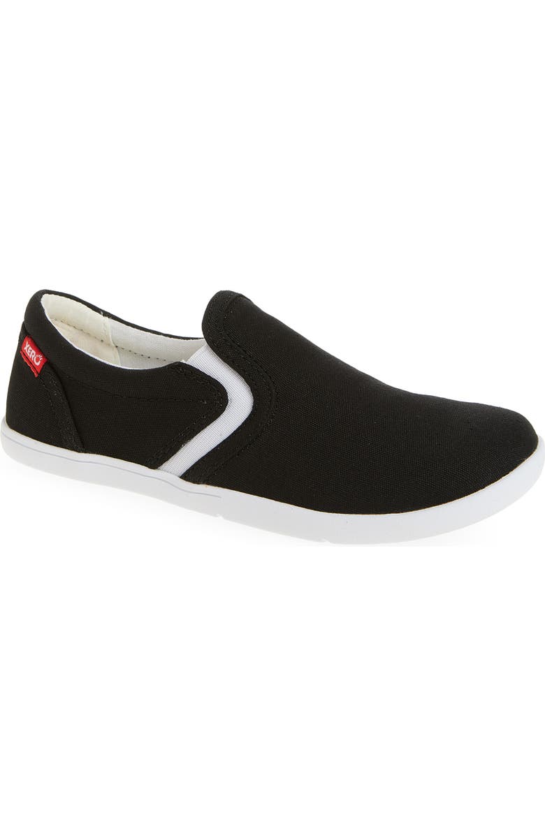 XERO SHOES Dillon Barefoot Slip-On Sneaker, Main, color, Black