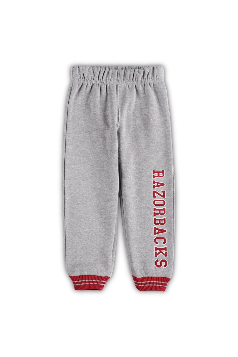 Toddler Colosseum Cardinal/Heathered Gray Arkansas Razorbacks Poppies Pullover Hoodie and Sweatpants Set, Alternate, color, Cardinal