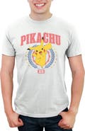 POKEMON Men's Pokemon Collegiate Pikachu 25 Graphic T-Shirt