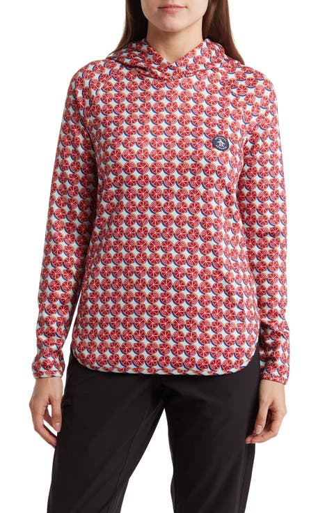 Pomegranate Geometric Golf Hoodie