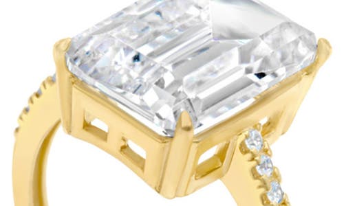 Shymi Emerald-cut Cubic Zirconia Cocktail Ring In Gold