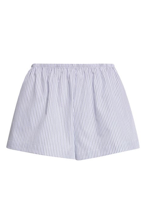 Yoshi Stripe Cotton Shorts
