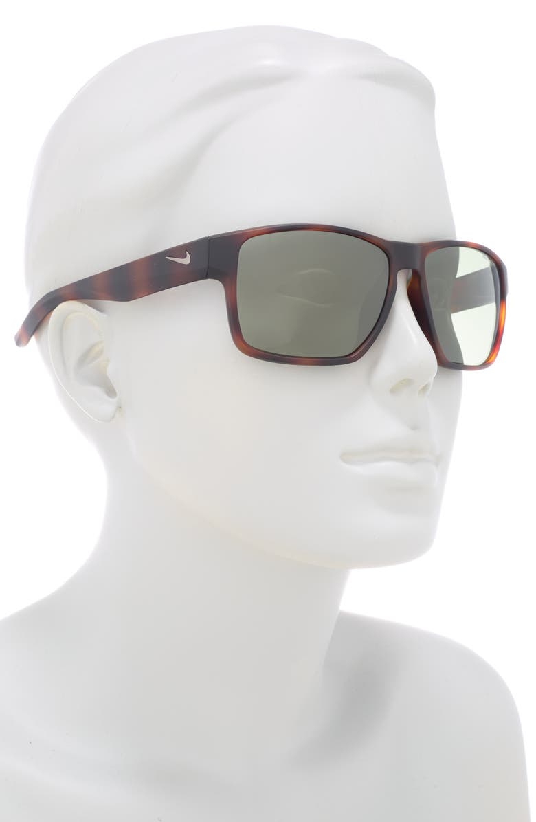 Nike Essential Venture 59mm Square Sunglasses, Alternate, color, Matte Tortoise Green Gunmetal