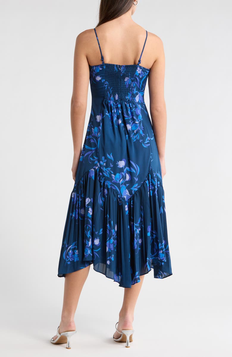 SUGARLIPS Niva Floral Midi Sundress, Alternate, color, Navy-Blues