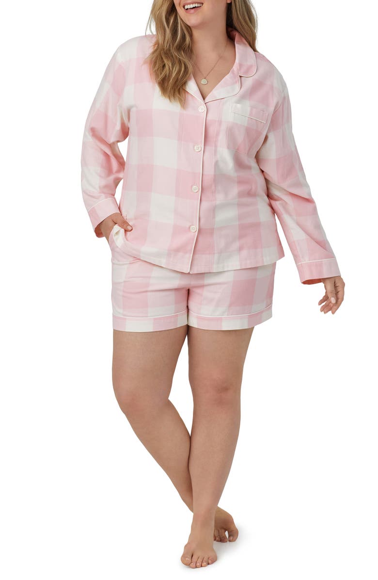 BedHead Pajamas Print Organic Cotton Flannel Short Pajamas, Alternate, color,