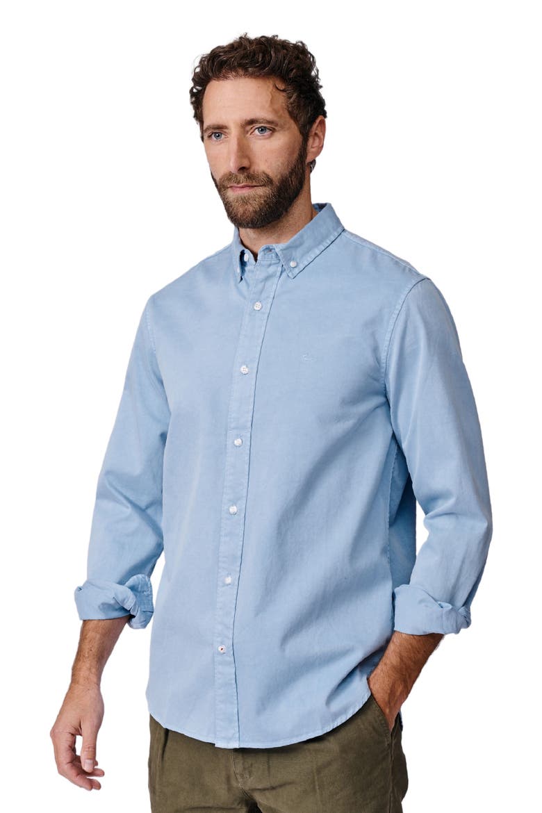 Hessle Long Sleeve Relaxed Fit Shirt, Main, color, Pale Blue