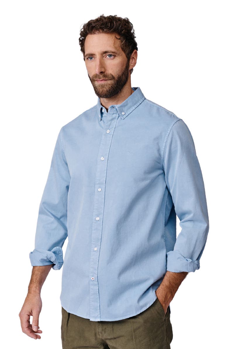 Aubin Hessle Long Sleeve Relaxed Fit Shirt, Main, color, Pale Blue
