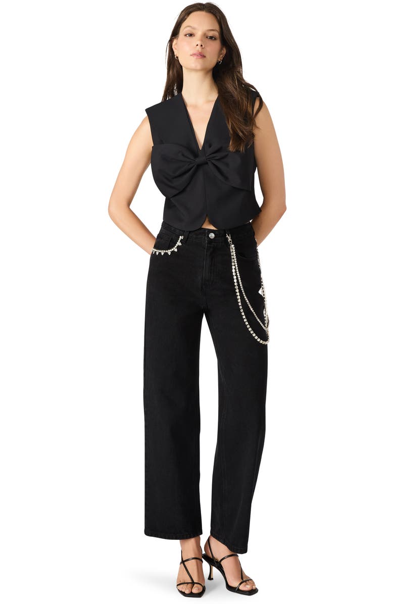 Steve Madden Ayanna Sleeveless Crop Top, Alternate, color, Black