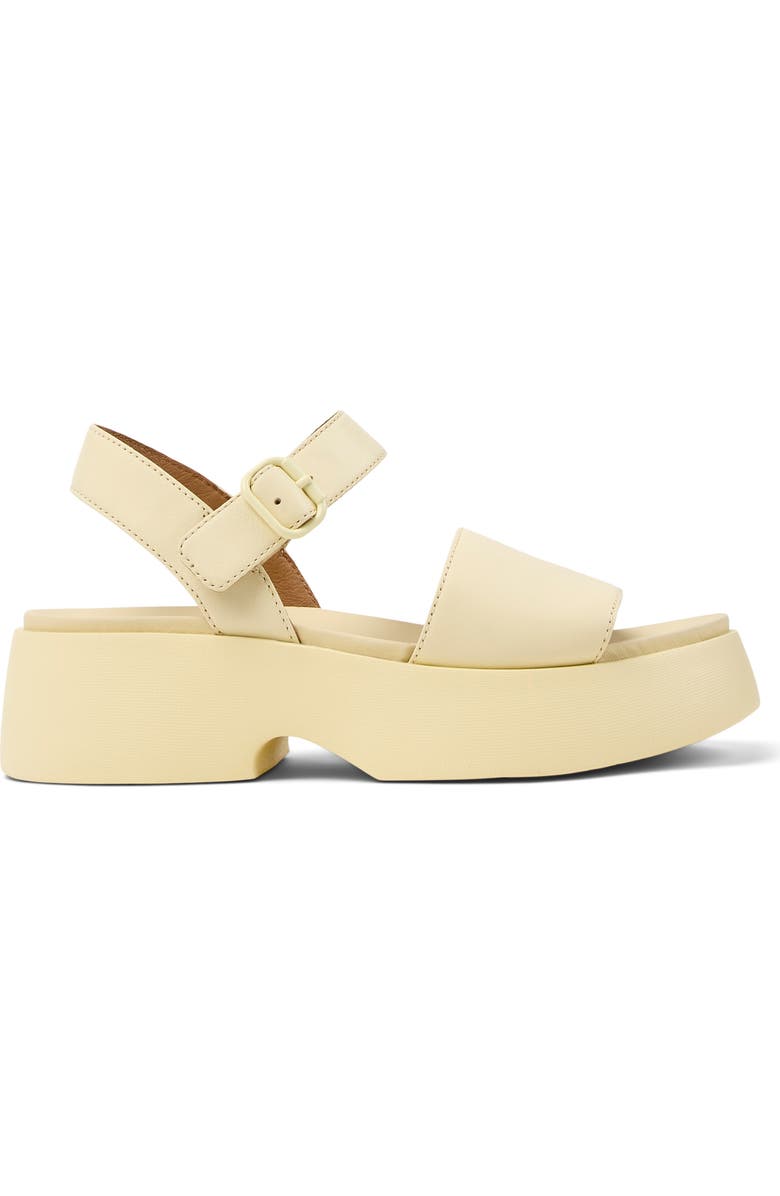 Camper Tasha Platform Sandal, Alternate, color, Light/ Pastel Yellow
