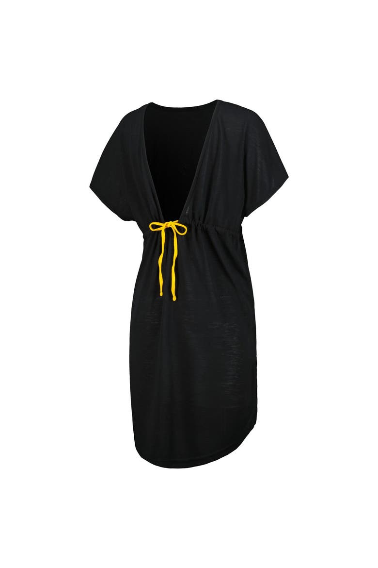 Women's G-III 4Her by Carl Banks Black Pittsburgh Steelers Versus Swim Cover-Up, Alternate, color, Black