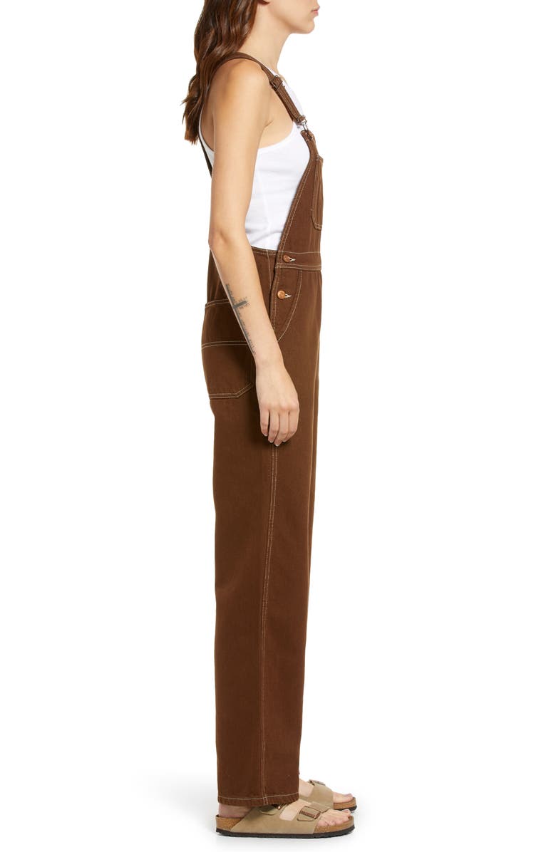 Reformation Milo Organic Cotton Blend Utility Overalls, Alternate, color,