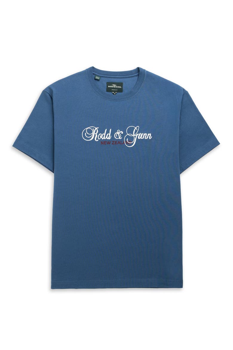 Wendon Valley Embroidered Logo T-Shirt, Alternate, color, DENIM