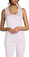 Lands' End Petite Silk Interlock Thermal Long Underwear Base Layer Tank Top
