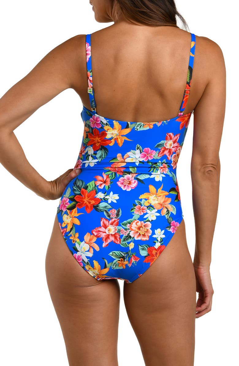 La Blanca Modern One-Piece Swimsuit, Alternate, color, Blue Multi