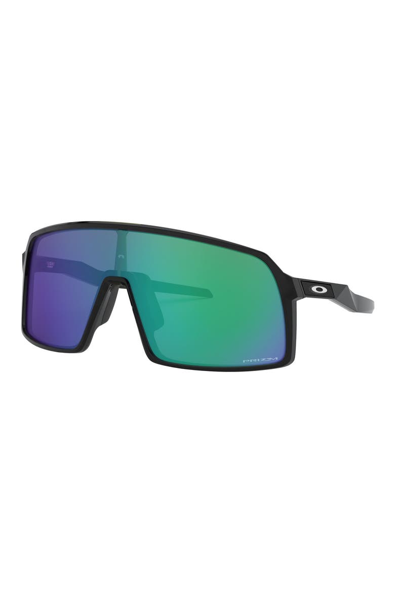 Sutro 137mm Prizm™ Shield Sunglasses, Alternate, color, BLACK / GREEN