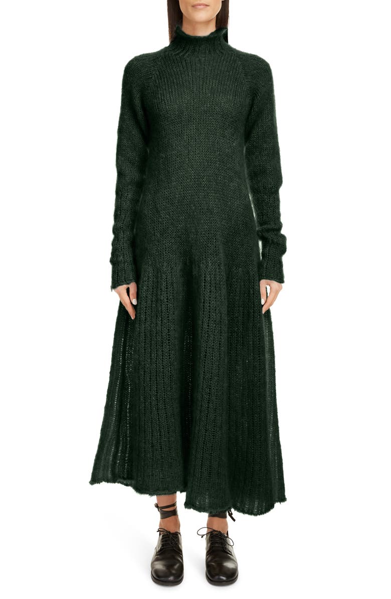 Sara Lanzi Long Sleeve Mohair Blend Sweater Dress, Main, color, 