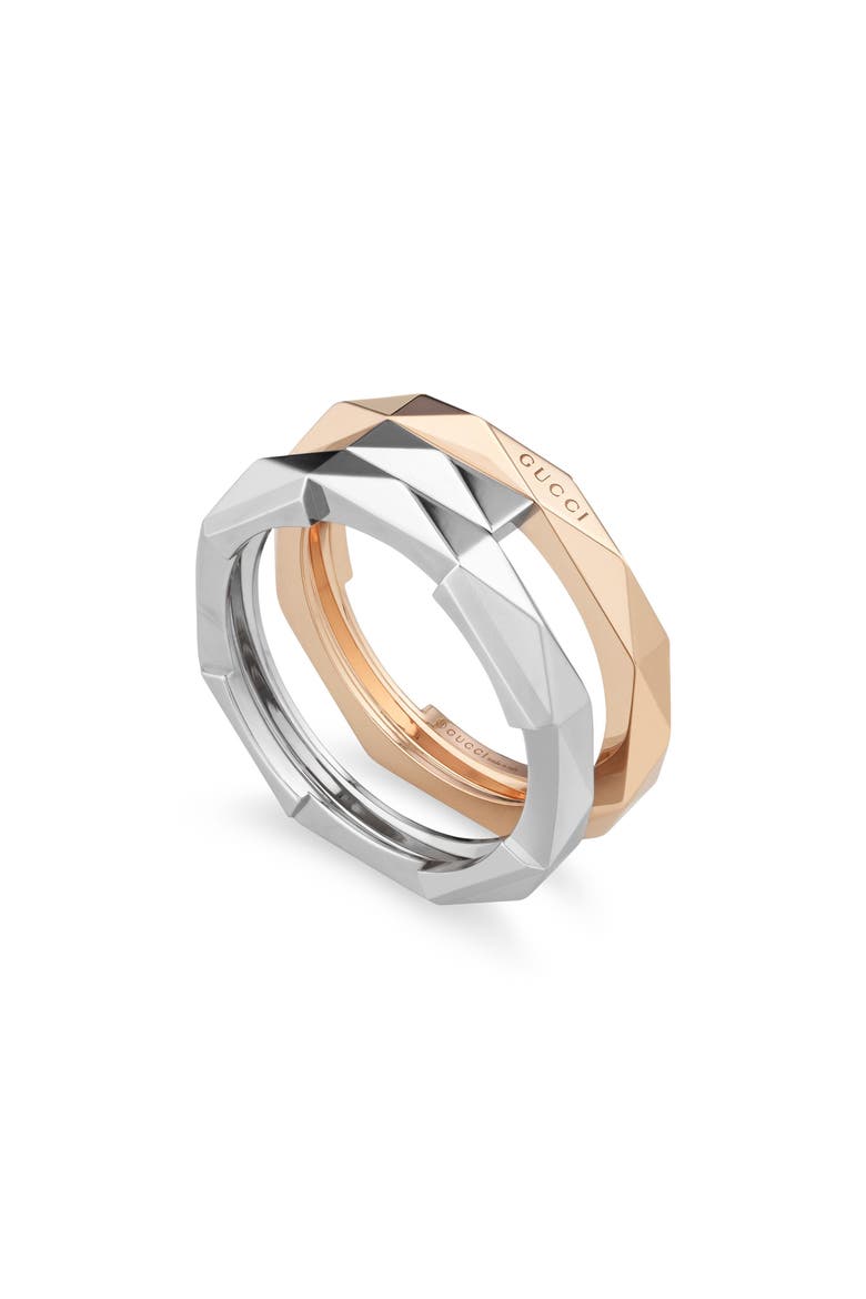 Link to Love Double Ring, Main, color, NO COLOR