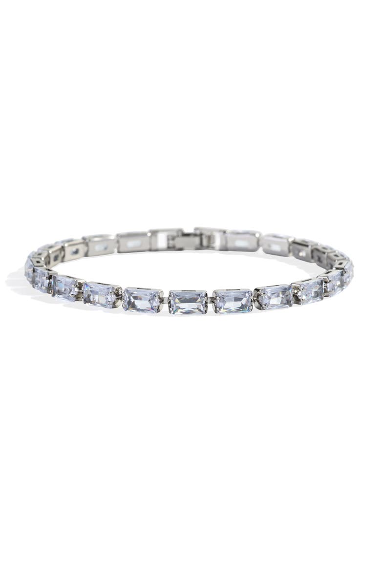 Baguette Tennis Bracelet, Main, color, Silver