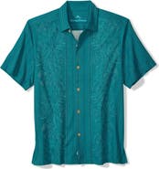 Tommy Bahama Maui Border Short Sleeve Silk Button-Up Shirt