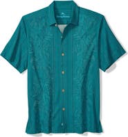 Tommy Bahama Maui Border Short Sleeve Silk Button-Up Shirt