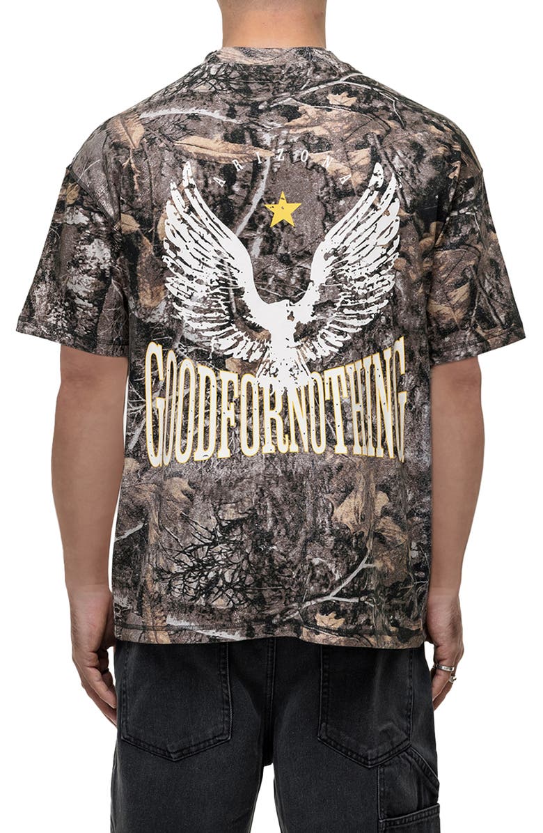 Good For Nothing Arizona Woodland Camo T-shirt, Alternate, color, Green