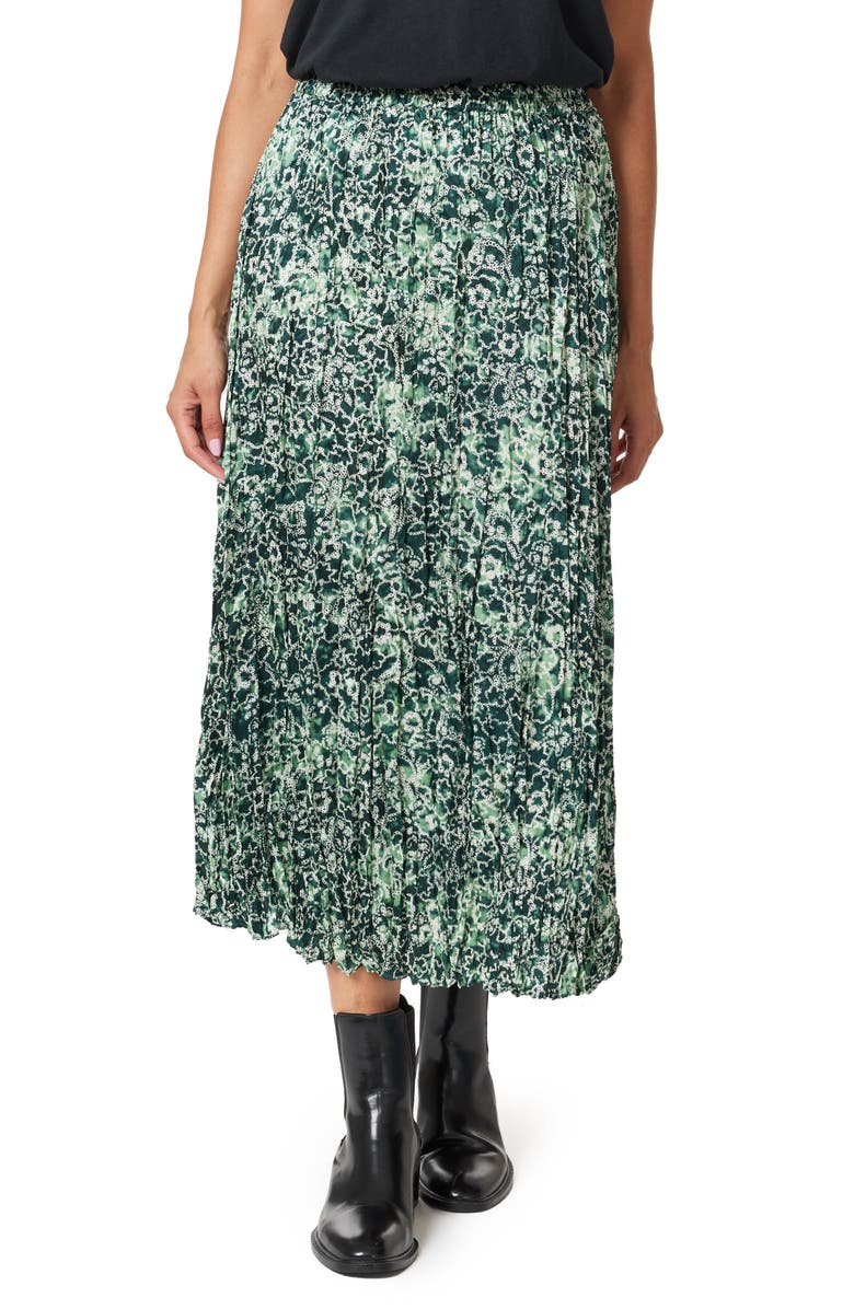 Scotch & Soda Shibori Floral Pleated Crinkle Skirt, Main, color,