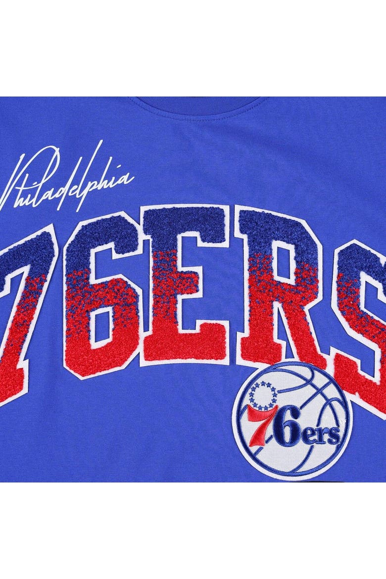 Men's Pro Standard Royal Philadelphia 76ers Hometown Chenille T-Shirt, Alternate, color, Royal