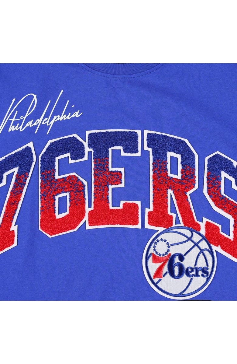 PRO STANDARD Men's Pro Standard Royal Philadelphia 76ers Hometown Chenille T-Shirt, Alternate, color, Royal