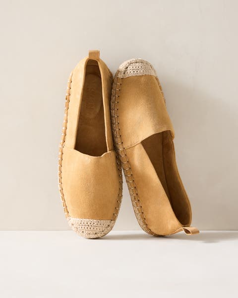 Suede Flat Espadrilles