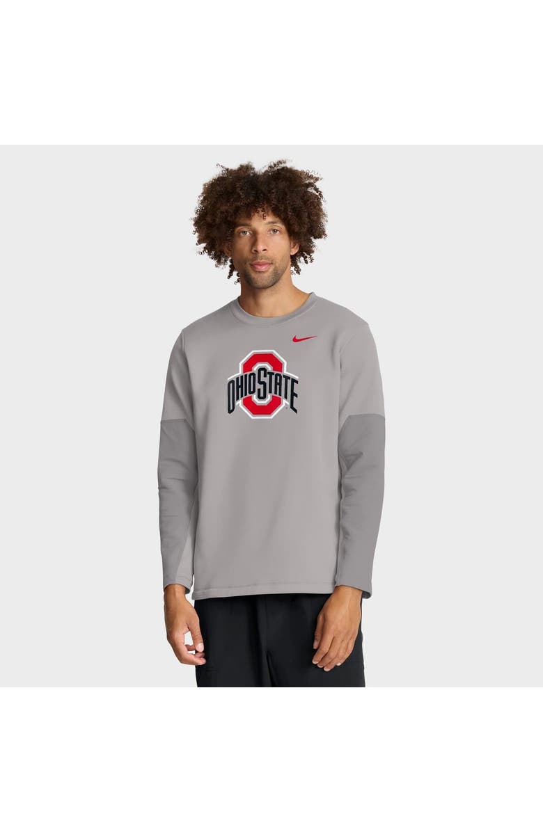 Nike Men's Nike Gray Ohio State Buckeyes 2025 Sideline Coach Performance Long Sleeve T-Shirt, Alternate, color, Gray