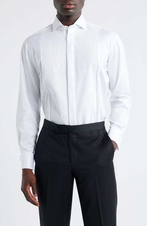 Luxury Pleat Front Non-Iron Dress Shirt