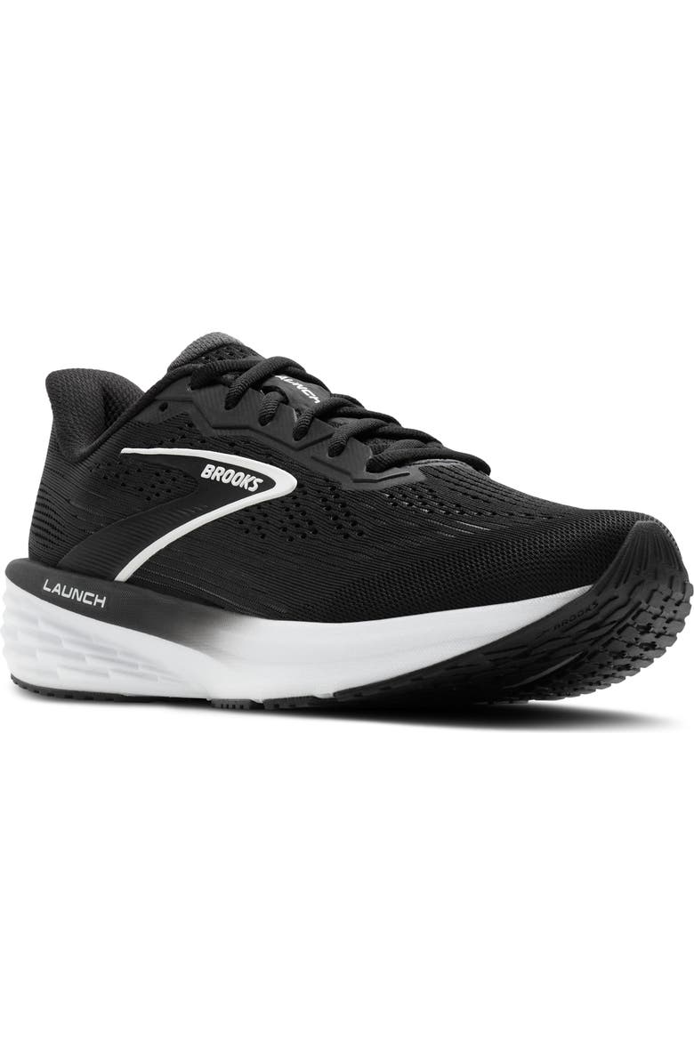 Brooks Launch 12 Running Sneaker, Main, color, Black/ Grey/ White
