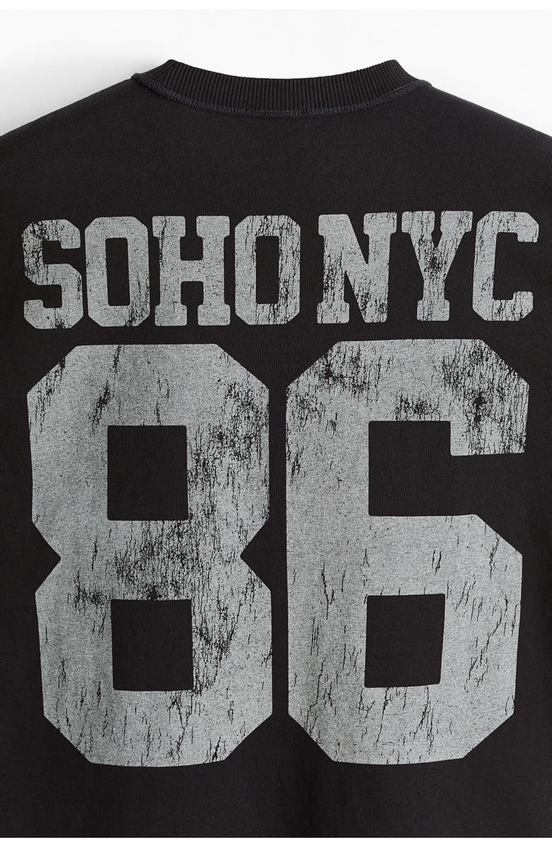 H&M Loose Fit Printed T-shirt, Alternate, color, Black/Soho Nyc