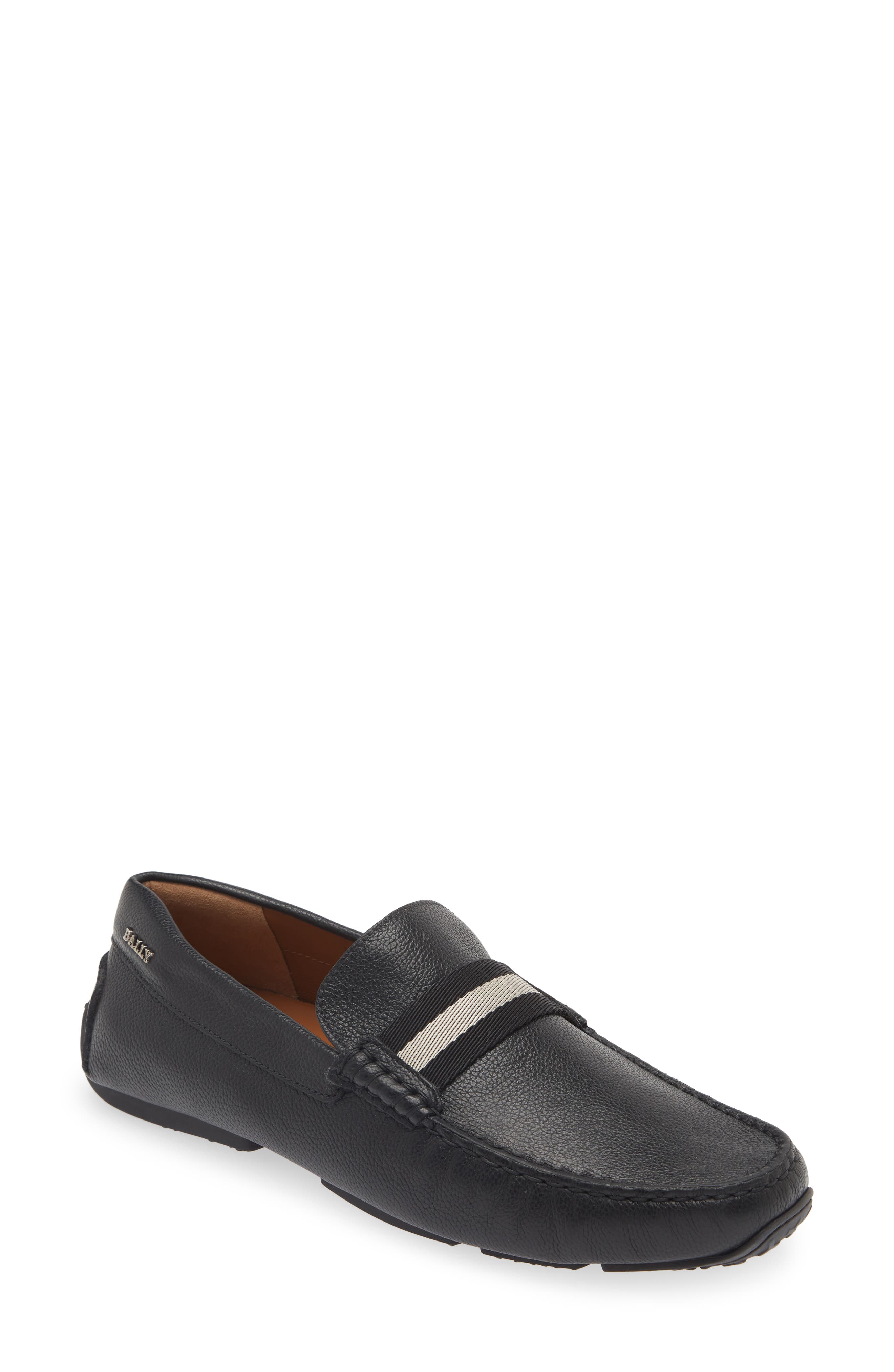 Pearce Driving Loafer, Main, color, BLACK,BOVINE,PRINTED