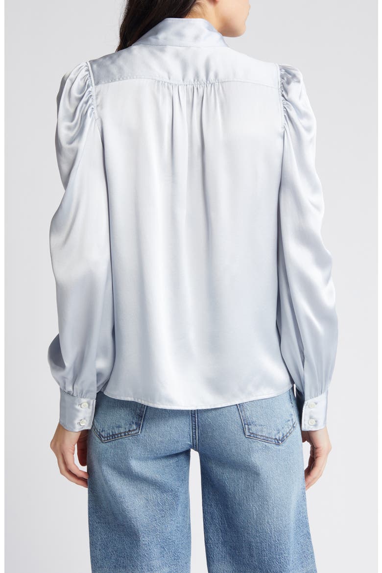 Gillian Silk Top, Alternate, color, DENIM BLUE