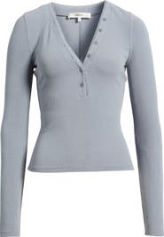 FRAME The Mesh Trim Rib Henley