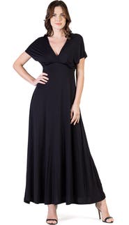 24seven Comfort Apparel V-Neck Sleeveless Maxi Dress with Belt