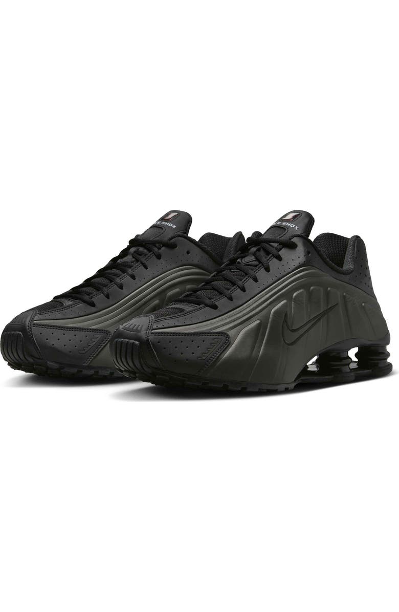 Nike Shox R4 Sneaker, Main, color, 001 001 001 001 Black/Black/Bright Crimson/Black