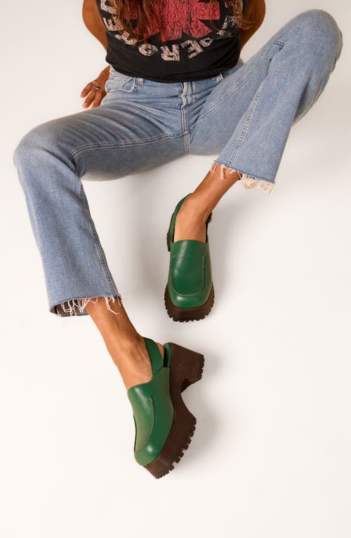 Charlotte Stone Carlos Slingback Platform Clog In Green