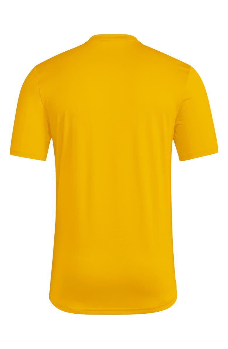 adidas Pregame Logo T-Shirt, Alternate, color, Team Collegiate Gold/ White